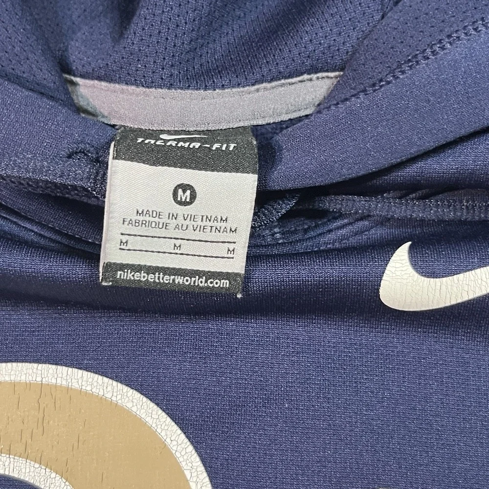 Nike Mens Therma Fit Hoodie Pitt Panthers Blue Size Medium Football College